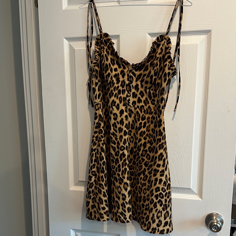 Zara Animal Print Strappy Dress